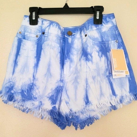 Michael kors tie dye frayed jean shorts - Picture 2 of 3